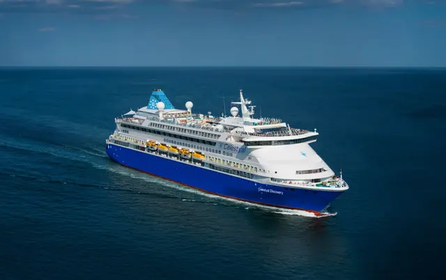 At sea