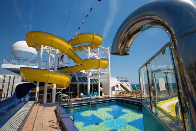 At sea