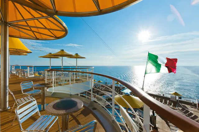 At sea