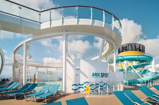 At sea