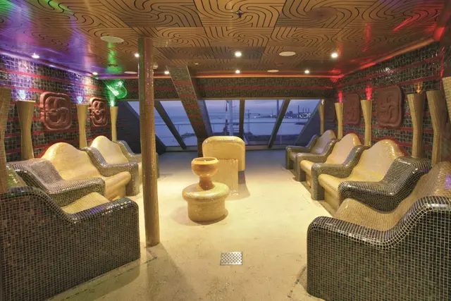 At sea