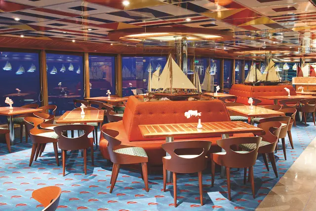 At sea