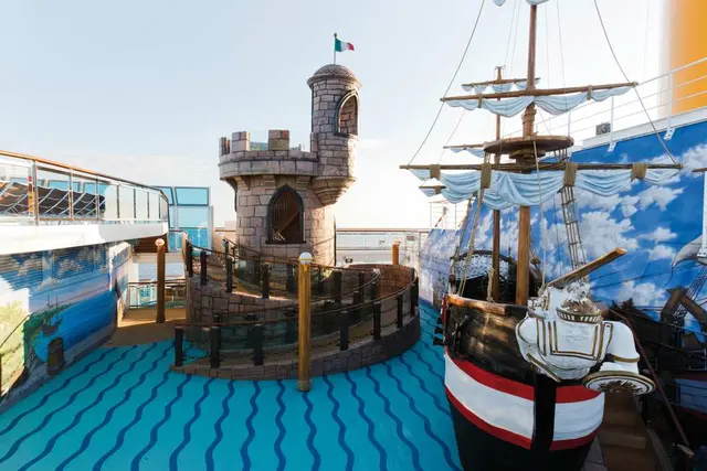 At sea