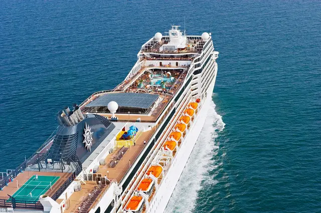 At sea